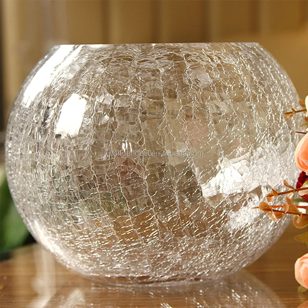 Cuenco Redondo Para Acuario,Transparente,Agrietado,De Alta Calidad,Al