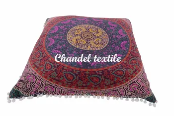 Indian Six Colors Square Mandala Cushion Cover Decorative Euro