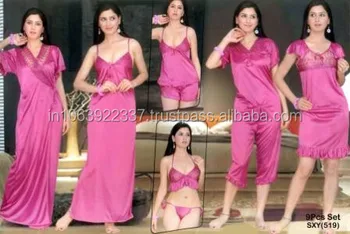 9 Pc Indian Satin Nighties 9 Pc Indian Satin Nighties