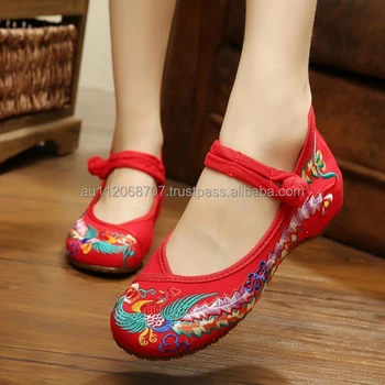 Women's Shoes Chinese Old Peking Flower 