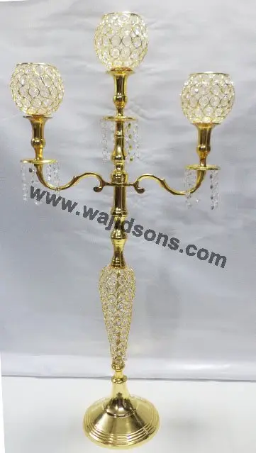 Wedding Gold Plated Candelabra Floor Stands Made By Wajidsons