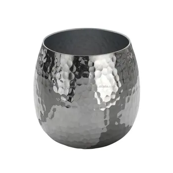 Flower Vase Aluminium Hammered Vase Decorative Flower Vase