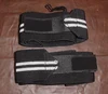 Black with White Line custom Wrist Wraps