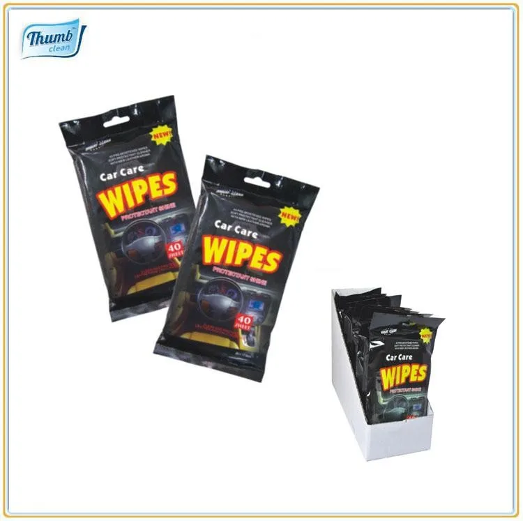 Oem 40 Pcs Leather Cleaning Wipes Wholesale Car Cleaning Wet Wipes