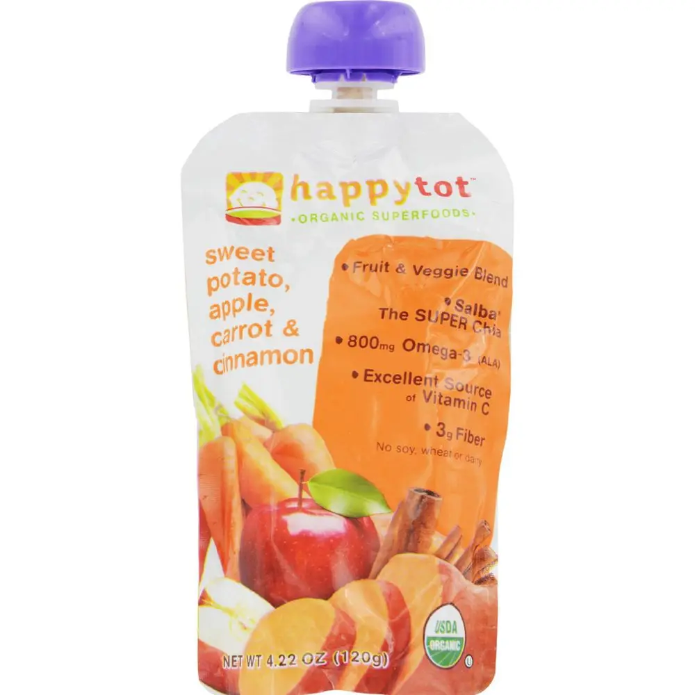 
Happy Baby HappyTot Organic Superfoods Sweet Potato Apple Carrot and Cinnamon - 4.22 oz - Case of 16 