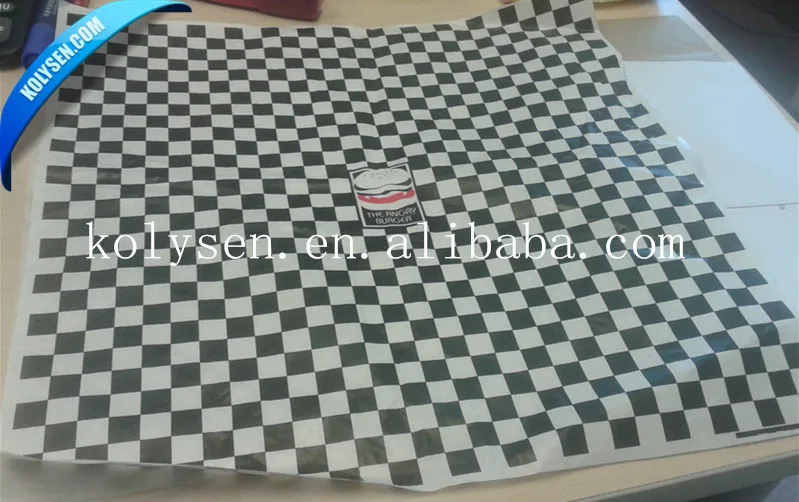 Kolysen custom grease proof paper 28-35 gsm for food packing