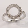 Engagement 10 mm Round CZ Semi Mount Ring All Sizes 925 Sterling Silver Jewelry