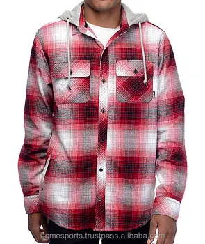 red flannel jacket with hood