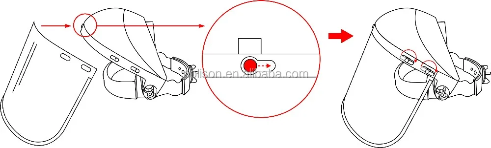 Blue Eagle Workplace Safety Supplies FC45 Face shield Safety Clear Visor -1