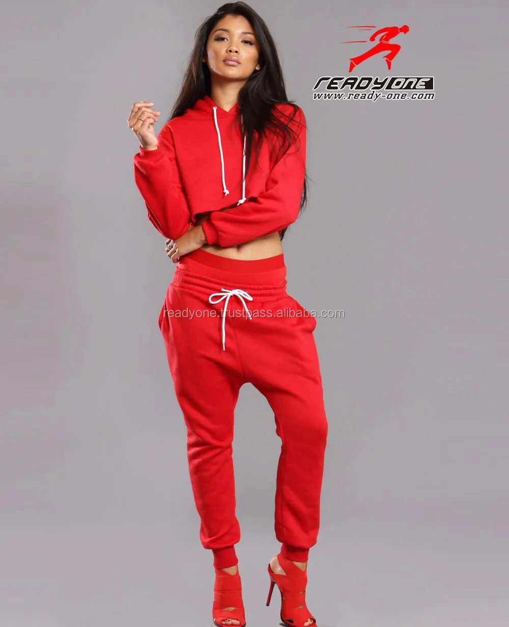 red womens sweatsuit