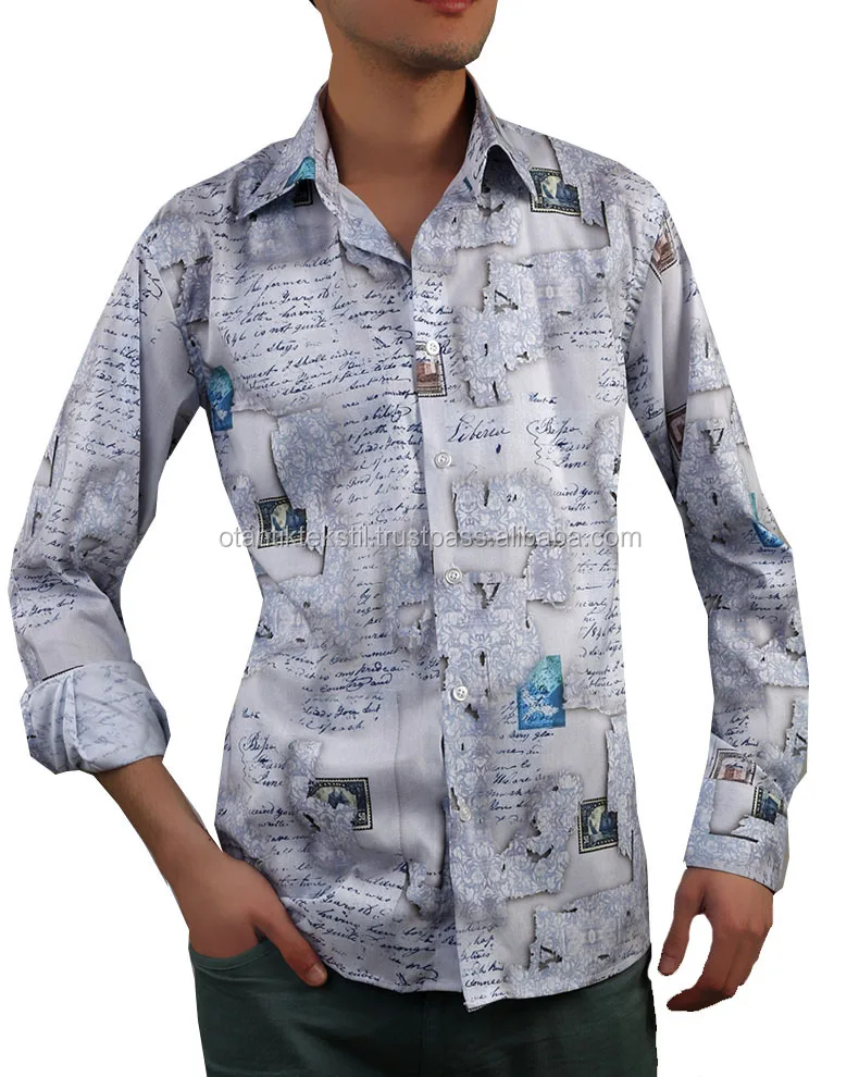 newspaper print shirt mens