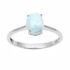 925 Sterling Larimar Newest Good Looking Solid Silver Women New Designer Ring