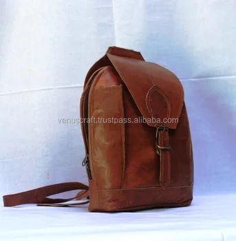 real leather backpack