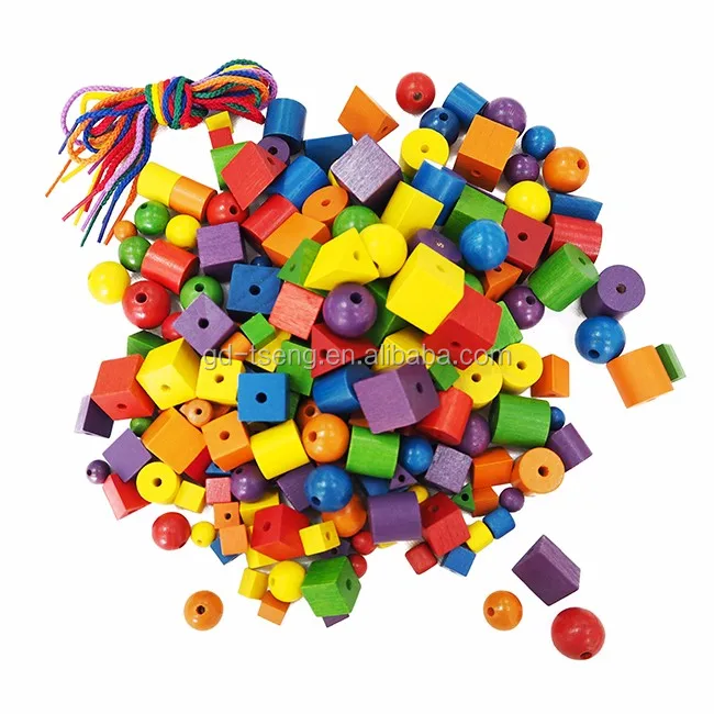 Gd Wholesale,Fun4 Sizes assorted Wooden Beads Mixed /building Block