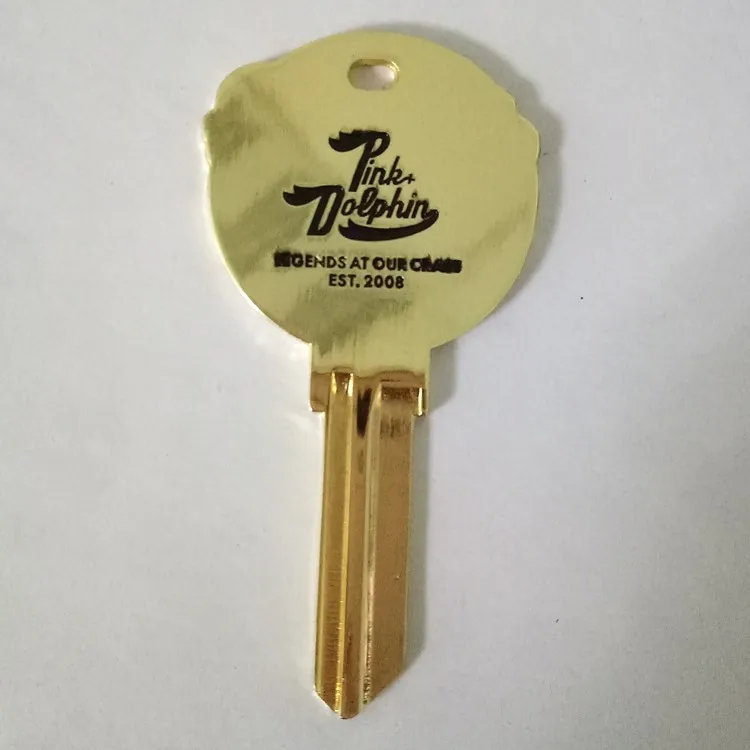 High Quality New Make Your Own Logo Glass Coating Copper Alloy Key