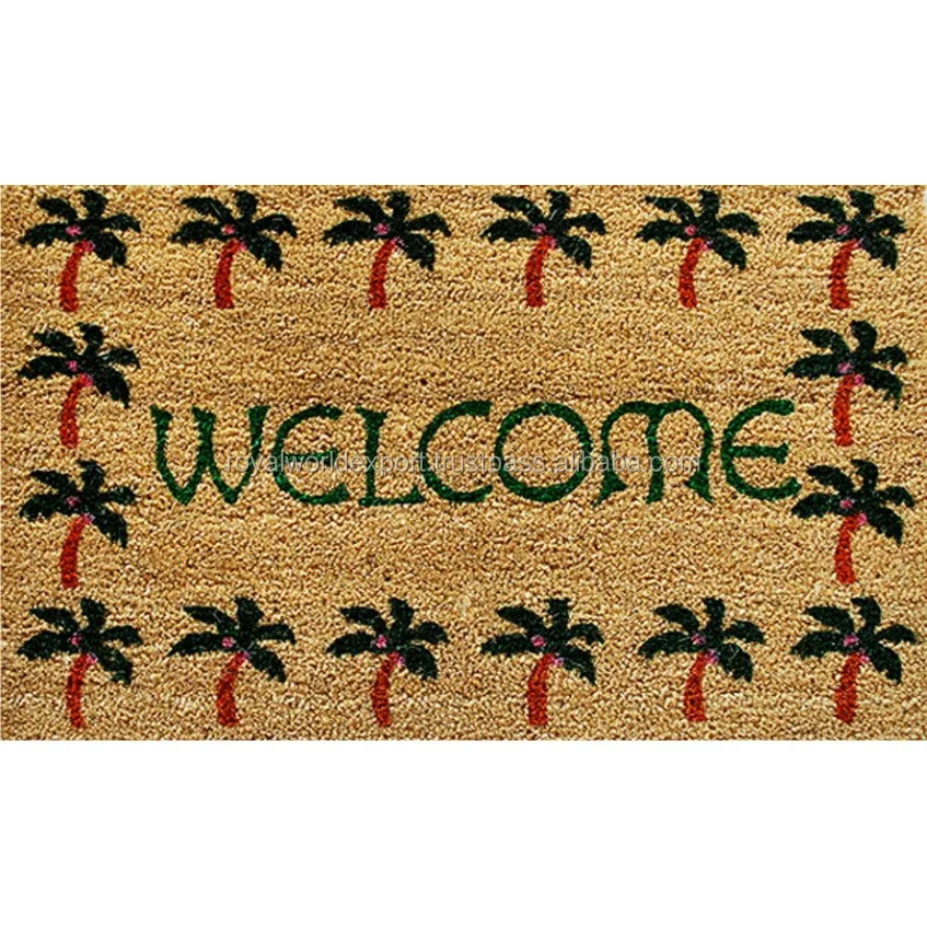 Personal Large Door Mats Coir For Advertising Use Rubber Coir Door