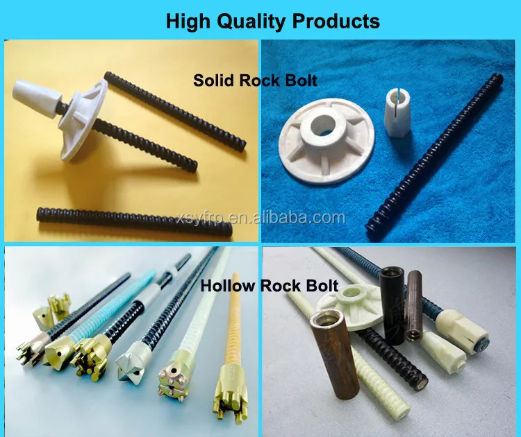 Cuttable Pultrusion Fiberglass Rock Anchor Bolt With Nut And Tray.jpg