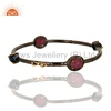 Ethnic angle With Real Diamond & Ruby & Blue Sapphire Gemstone Jewelry, Silver Gold Bangle Jewelry