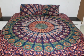 beautiful block printed bed sheet bed spread hippie mandala indian tapestry bed sheets
