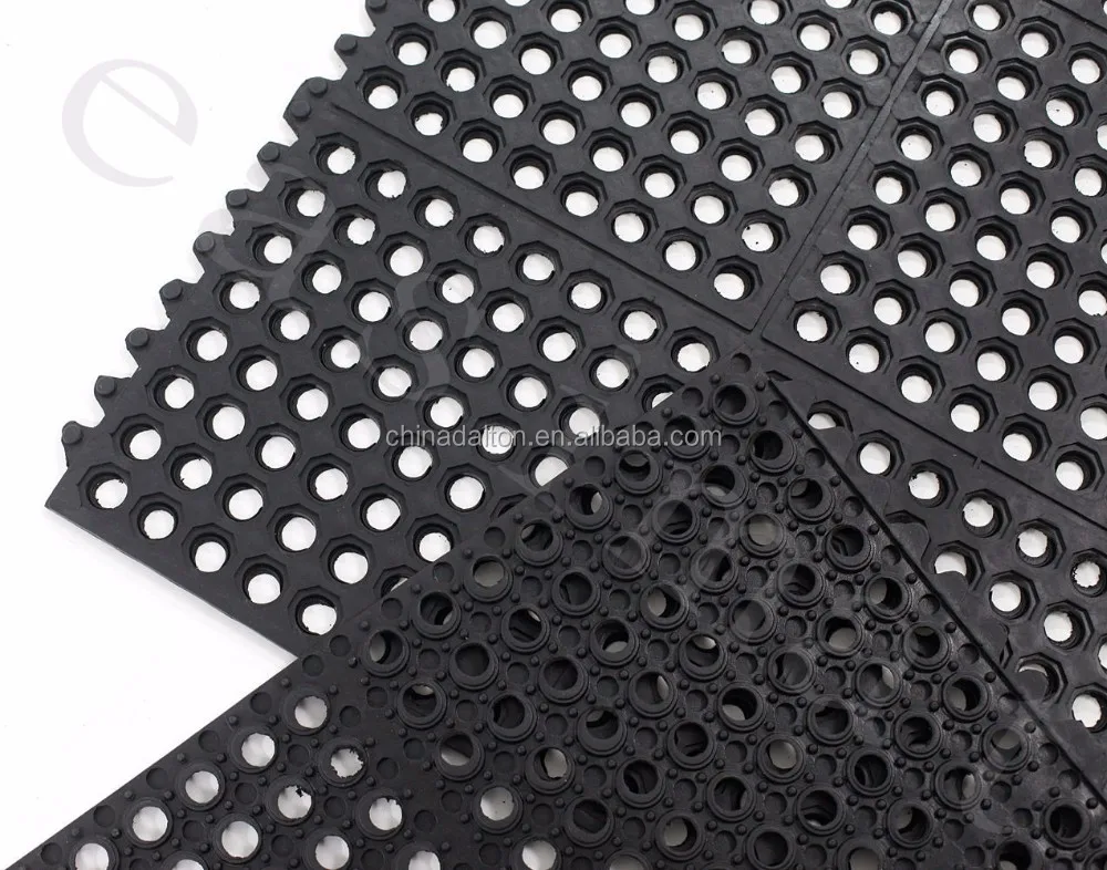 Heavy Duty Water Drain Chef Bbq Grill Sink Rubber Kitchen Floor Mats