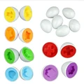 6 Pcs Set Eggs Learning Education Toys Mixed Shape Wise Pretend Puzzle Smart Baby Kids Learning