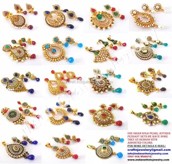2015 New Wholesale Indian Ethnic One Gram Gold Pendant Sets Pearl Jewelry South Indian 2015 New Wholesale Indian Ethnic One Gram Gold Pendant Sets Pearl Jewelry South Indian