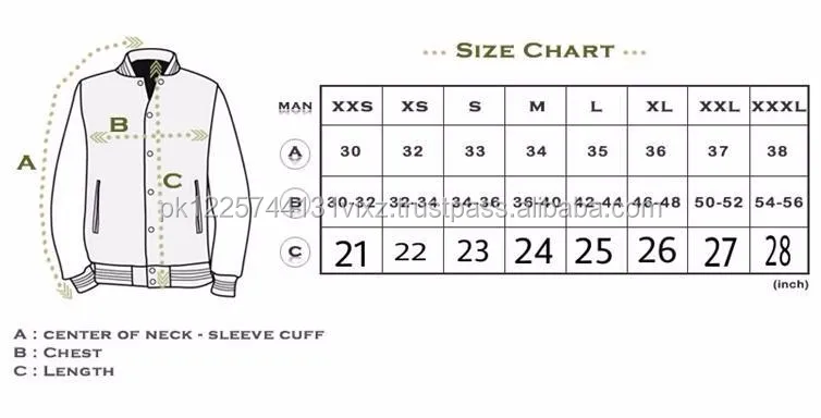 Boys Jacket Size Chart