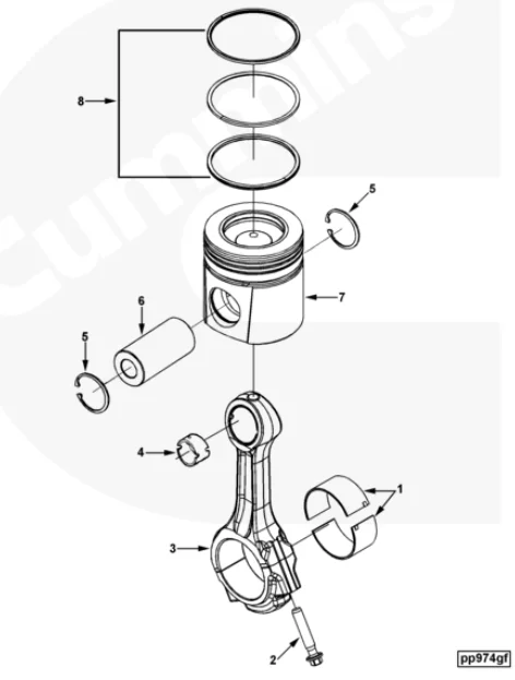 Original Cge8.3 6ct Cng Natural Gas Engine Piston Ring 4025290 - Buy ...