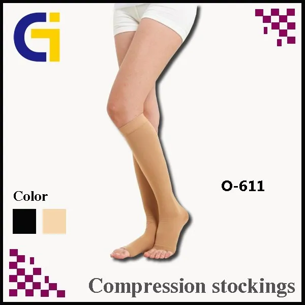 (Class 2) For Varicose Open toe Lycra Shank High Compression Stockings-2.jpg