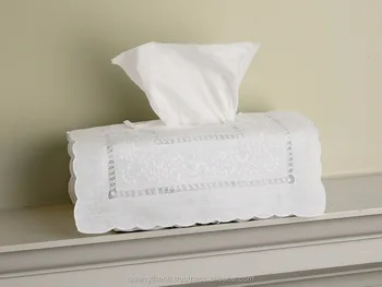 embroidered tissue box cover