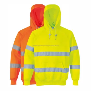 safety yellow zip up hoodie