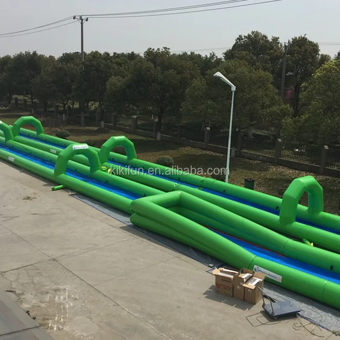 Air Cushion Double Lane Inflatable Slip N Slide Adult Pool Nip Slip On