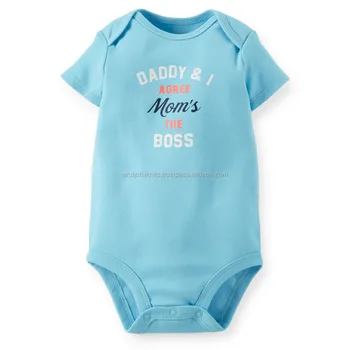 Baby Romper With Custom Print In Blue Buy Cheap Infant Clothing