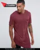 crew hem men two tone plain t-shirts 95%coton 5%polyester curved hem longline t shirt in bulk