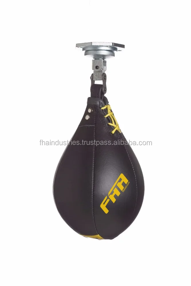 Leather Speed Bag Pear Shape Pu Punching D Ball With Fitting Floor