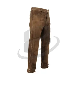 Genuine Suede German Traditional Full Length Leather Pant (bavaria Pant