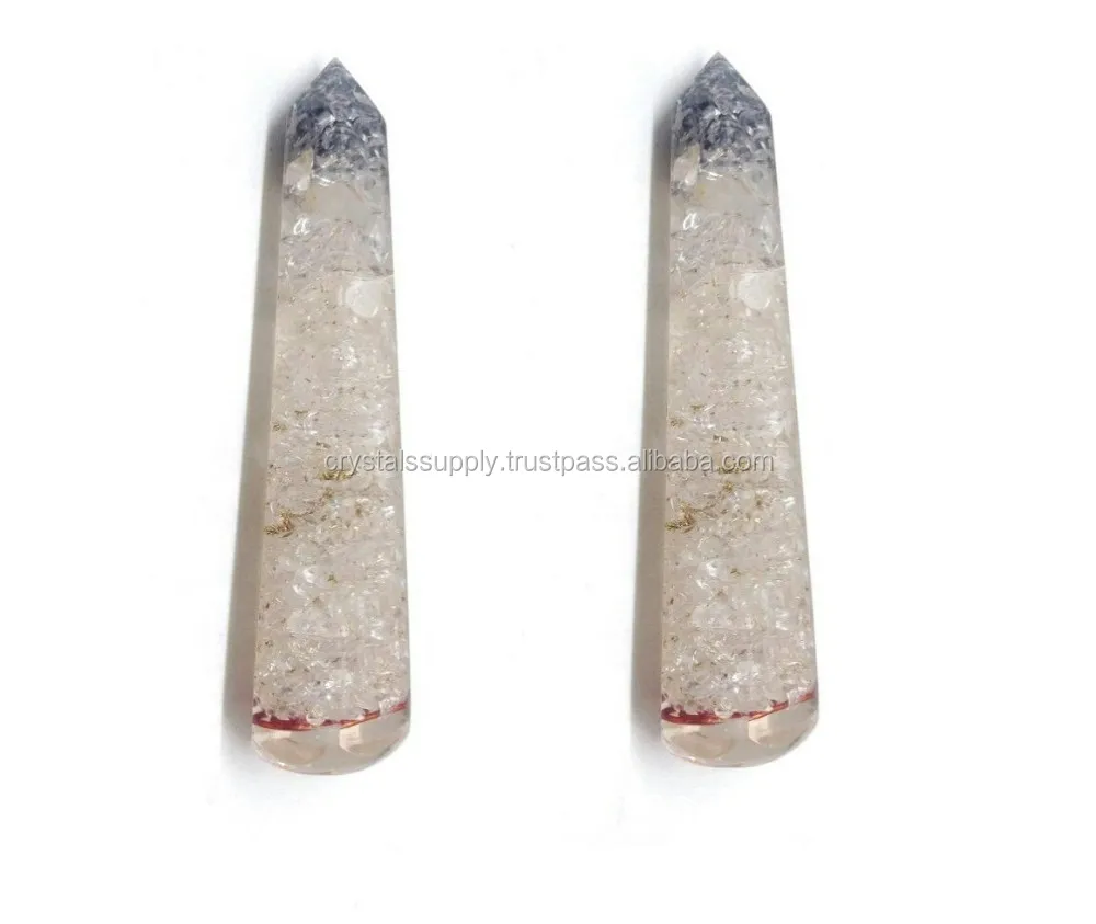 Orgone Crystal Quartz  Faceted Massage Wand.jpg