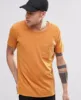 Custom Plain Pocket T Shirt Long Sleeves Wholesale Men T-shirt Nude Worker Pocket T-Shirt in Orange