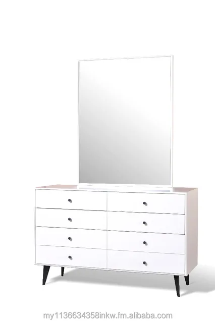 Grenz 6 Drawer Dressing Table White Buy Rubber Wood Dressing