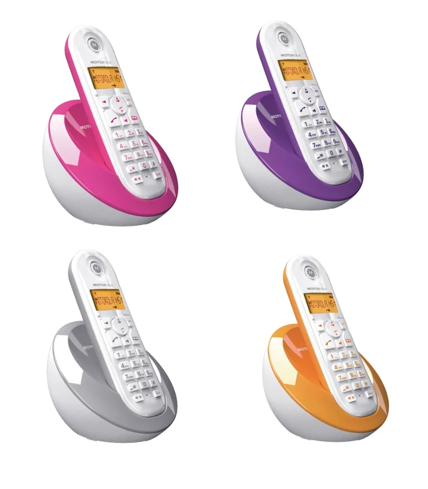 Cordless Phone Cordless C601 Grey,Orange,Purple,Pink