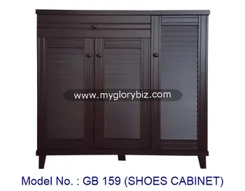 Elegant Antique Design Shoes Cabinet With 3 Doors And Drawer For