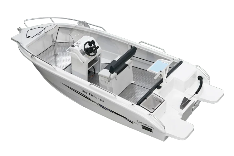 ... new small aluminum fishing center steering console motor boat for sale