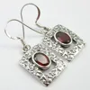 Handmade 2018 new designer drop and dangle earring with semi precious natural garnet gemstone oval shape garnet 5x7 mm