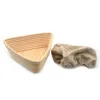 Triangle banneton basket, bread proofing basket with linen liner