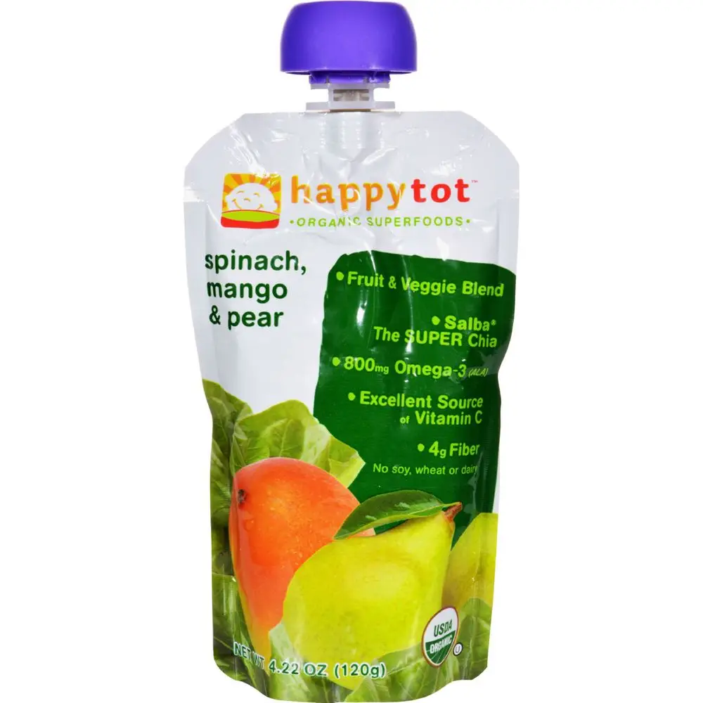 
Happy Baby HappyTot Organic Superfoods Spinach Mango and Pear   4.22 oz   Case of 16 