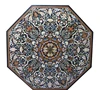 Black Marble Inlay Coffee Table Top Pietra Dura Inlay Table Top Antique Article