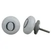 Black and White Handmade Alphabet O Ceramic Dresser Knob