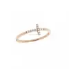 18kt Solid Rose Gold Pave Diamond Religious Cross Ring Wholesale Religious Diamond Ring Jewelry Supplier