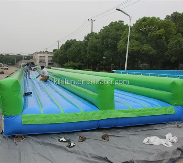 Air Cushion Double Lane Inflatable Slip N Slide Adult Pool Nip Slip On