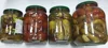 Canned vegetables: pickled cucumber; pickled baby cucumber; pickled cherry tomatoes, pickled tomatoes